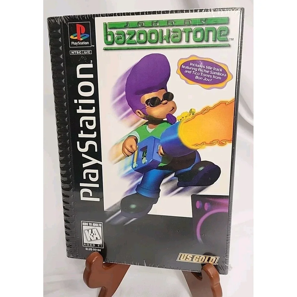 Johnny Bazookatone LONGBOX (PlayStation 1, PS1 1996) FACTORY SEALED!‎ - EX!